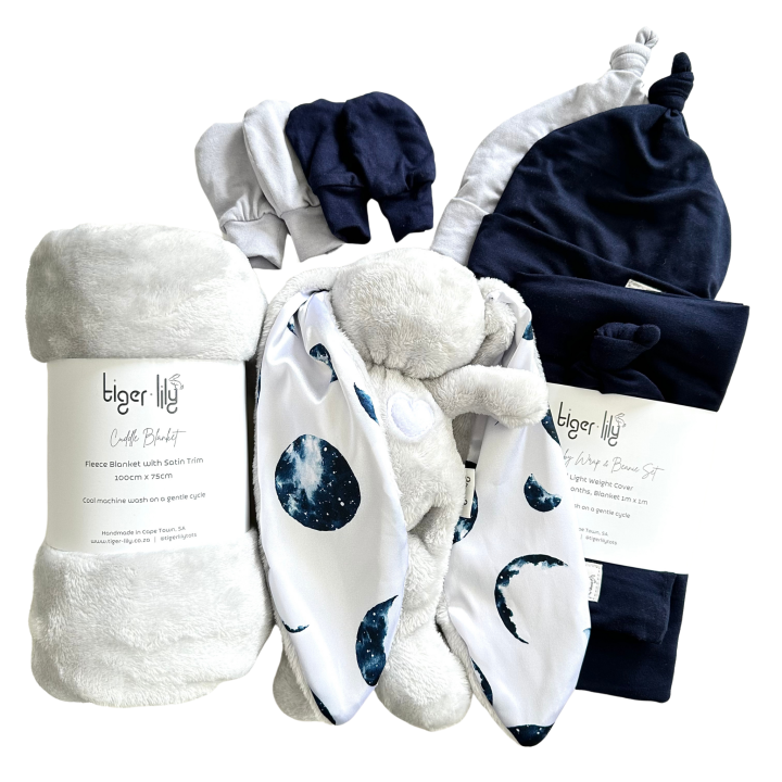 Tiger Lily Newborn Gift Set - Navy/Moons