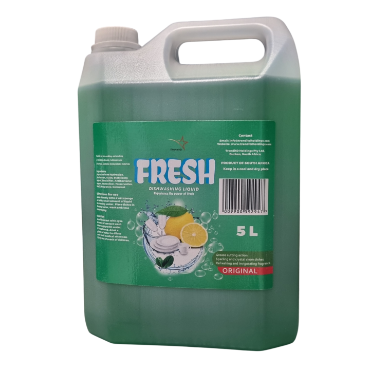 TrenditD Detergents - FRESH Dishwashing Liquid Regular - 5 L
