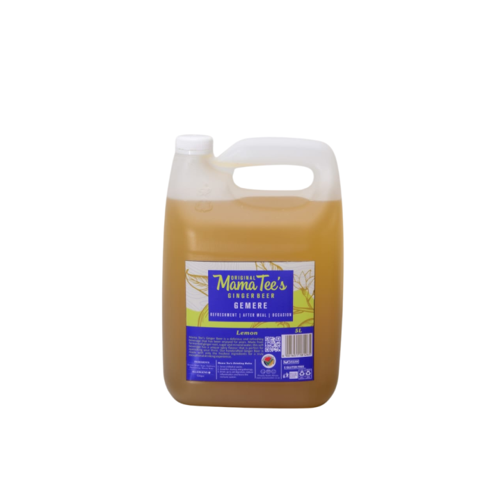 Mama Tee's Gingerbeer - Lemon Ginger Beer - 5 Litre
