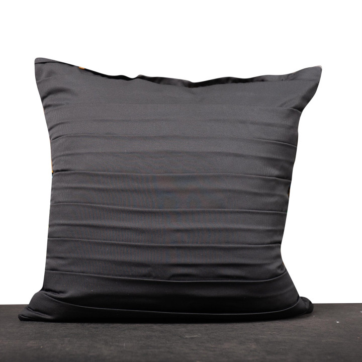 Black Knife Pleated Cushion