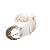 White Half Pleat Belt
