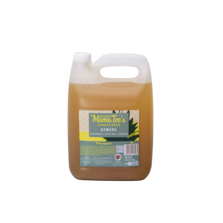 Mama Tee's Gingerbeer - Pineapple Ginger Beer - 5 Litre