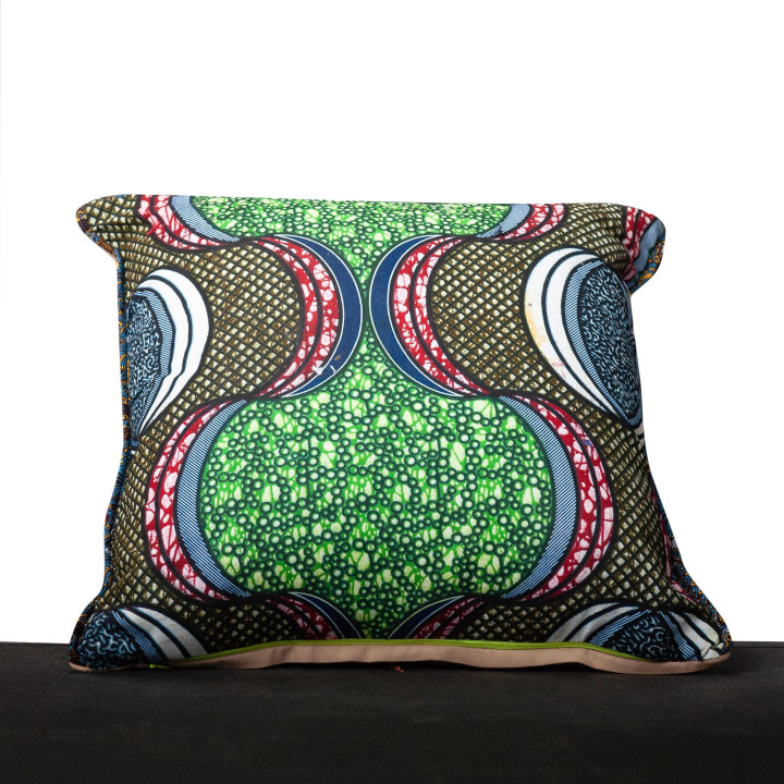 Beige Binded Pleated Cushion