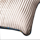 Beige Binded Pleated Cushion