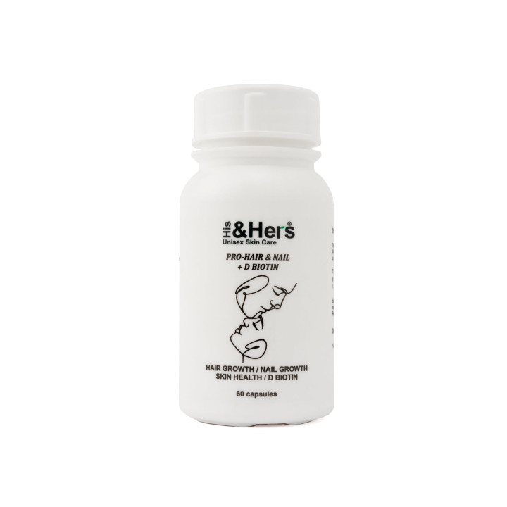 His&Hers Pro-hair & Pro-nail + D Biotin Capsules 60's