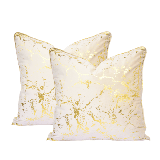 LuxGold Marble Velvet Scatter Cushion