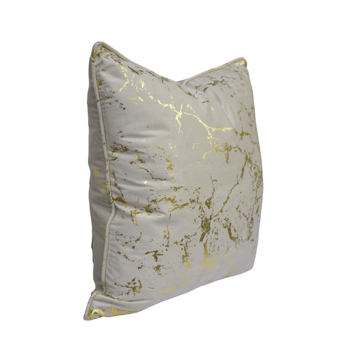 LuxGold Marble Velvet Scatter Cushion