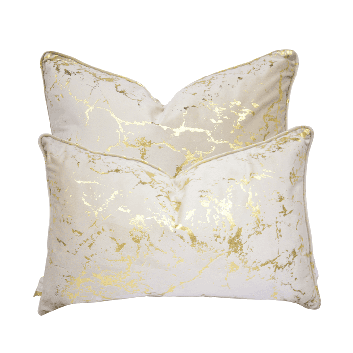 LuxGold Marble Velvet Scatter Cushion