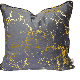 LuxGold Charcoal Velvet Scatter Cushion