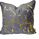 LuxGold Charcoal Velvet Scatter Cushion