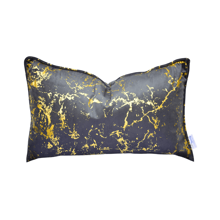 LuxGold Charcoal Velvet Scatter Cushion
