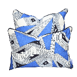 Classy Geo-Blue Scatter Cushions