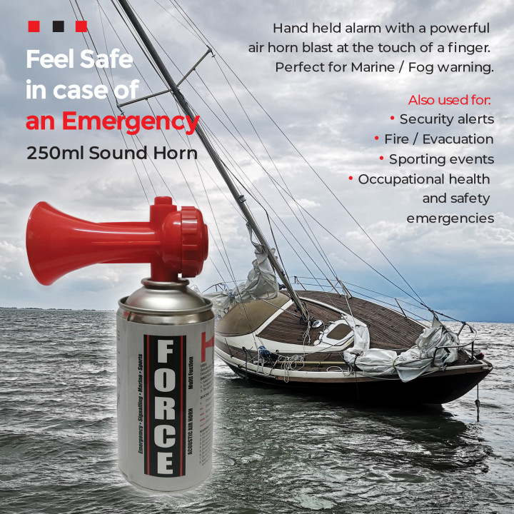6 Pack Force Air Horns – 250ml
