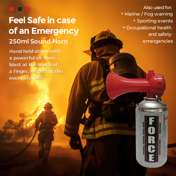 6 Pack Force Air Horns – 250ml
