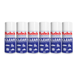6 Pack Rustech Clear Corrosion Preventive Spray – 400ml