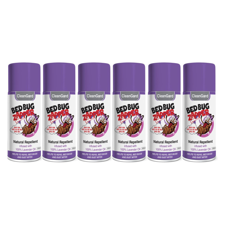 6 Pack CleanGard Bed Bug Zapper Aerosol Cans - 200ml