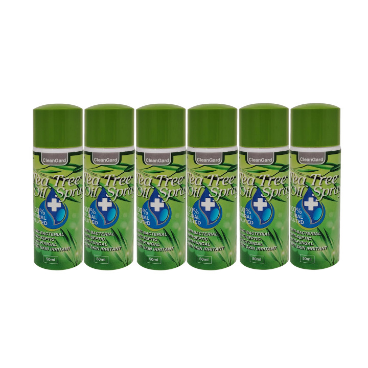 6 Pack CleanGard 100% Undiluted Tea Tree Oil Spray - 50ml