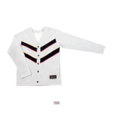 V - Striped Knitted Cardigan