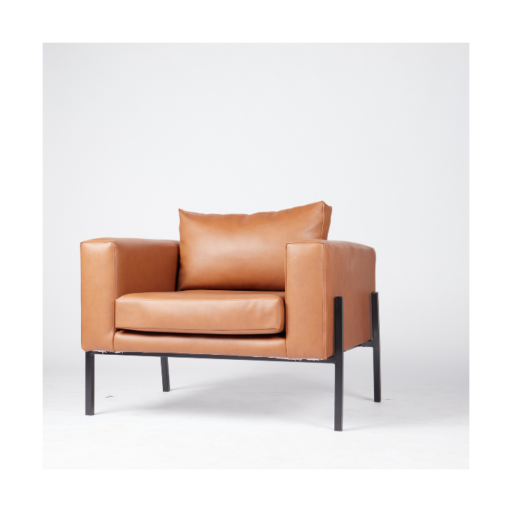 Box Frame Euro Leather Chair