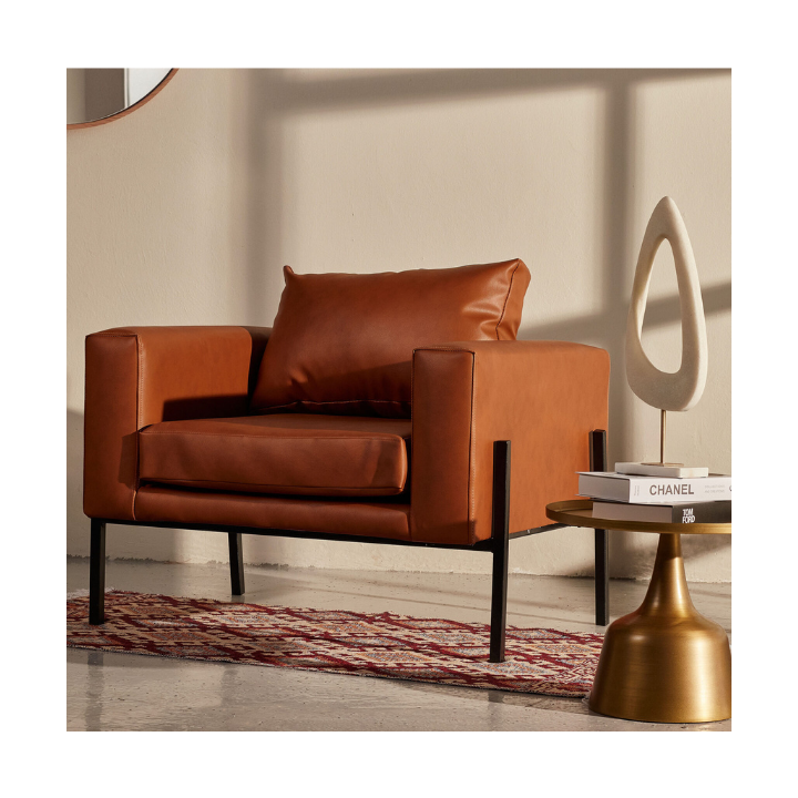 Box Frame Euro Leather Chair