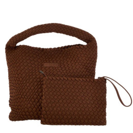 Maxi Stylin' Woven Handbag and Wristlet Set