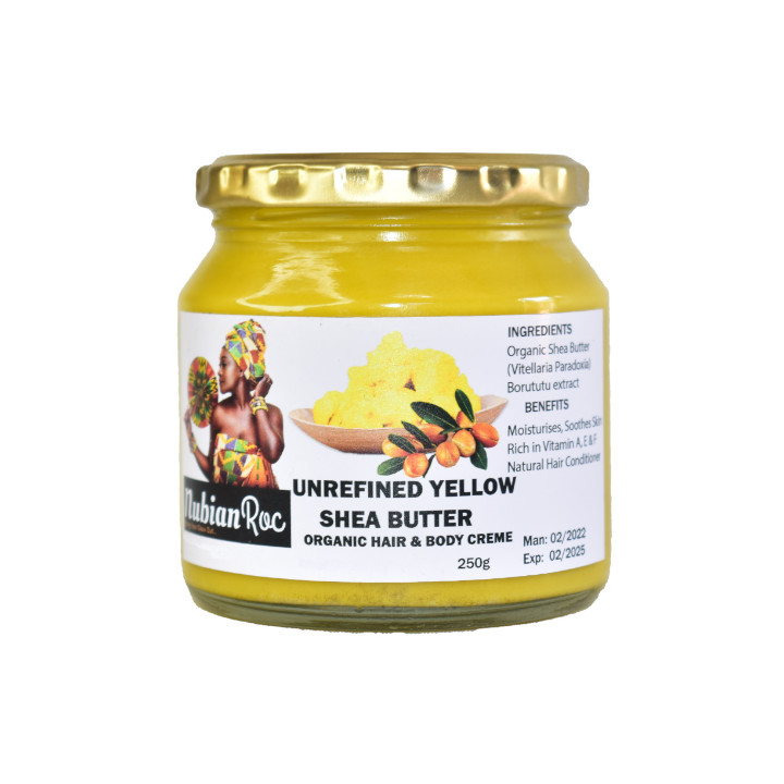 Raw Unrefined Organic Shea Butter (Yellow) - 250g