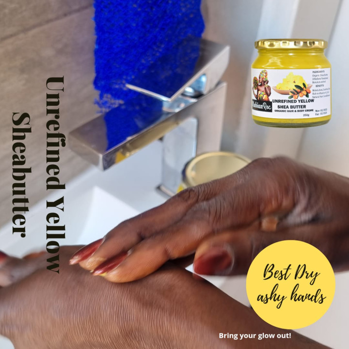 Raw Unrefined Organic Shea Butter (Yellow) - 250g