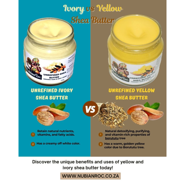 Raw Unrefined Organic Shea Butter (Yellow) - 250g