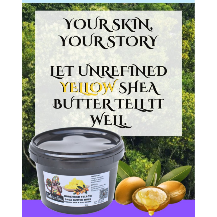 1kg Raw Unrefined Organic Shea Butter (Yellow)