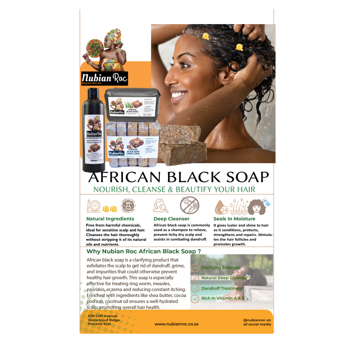 Raw African Black Soap - 200g