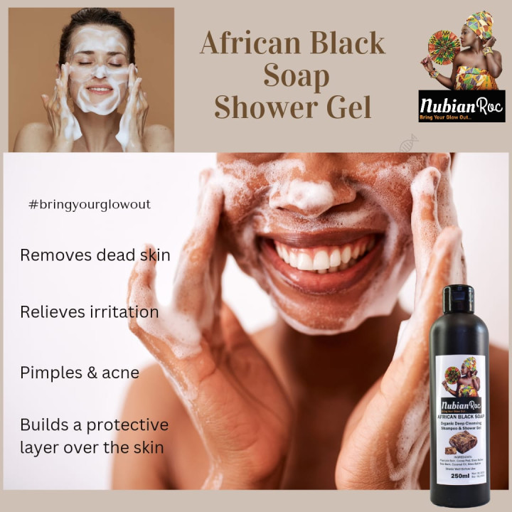 Raw African Black Soap Shower Gel - 250ml