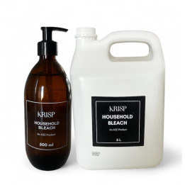 KRISP A2Z Household Bleach 5 L & Household Bleach Amber Glass Bottle 500 ml