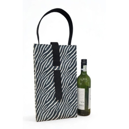 Zebra Print Eco-felt Wine Holder