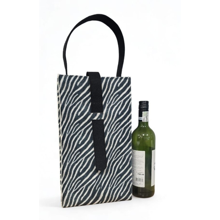 Zebra Print Eco-felt Wine Holder