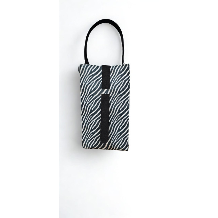 Zebra Print Eco-felt Wine Holder