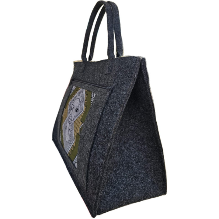 Africa Face Ecofelt Tote Bag