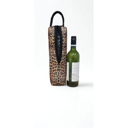 Leopard Print Ecofelt Champagne Bag