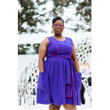 Dress: Purple Milano with Pink Piping