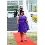 Dress: Purple Milano with Pink Piping