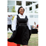 Dress: Black Milano with White Piping