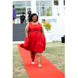 Dress: Red Milano with White Piping