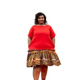 Dress: Red Milano Print