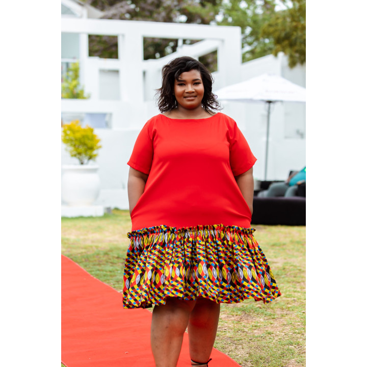 Dress: Red Milano Print