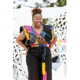 Top: Patchwork Wrap Around Top