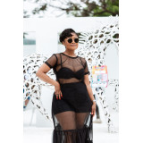 Dress: Black See Through with Frills