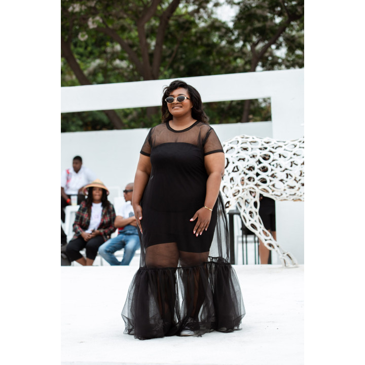 Dress: Black See Through with Frills