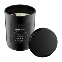 Nova Solid Black Jar Soy Wax Scented Candle
