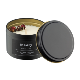 Matte Black Tin Jar Soy Wax Scented Candle