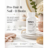 His&Hers Pro-hair & Pro-nail + D Biotin Capsules 60's