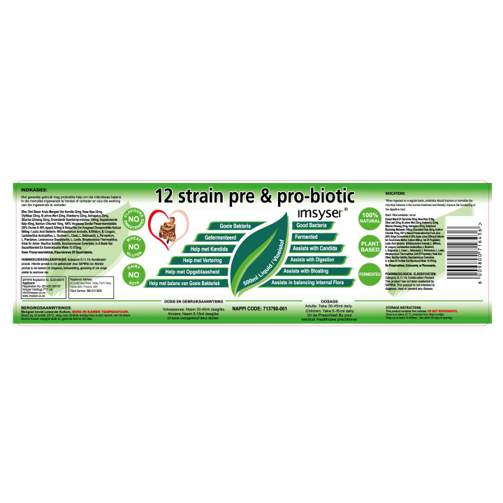 Bulk Offer Imsyser 12 Strain Pre&Probiotic Liquid 500ml